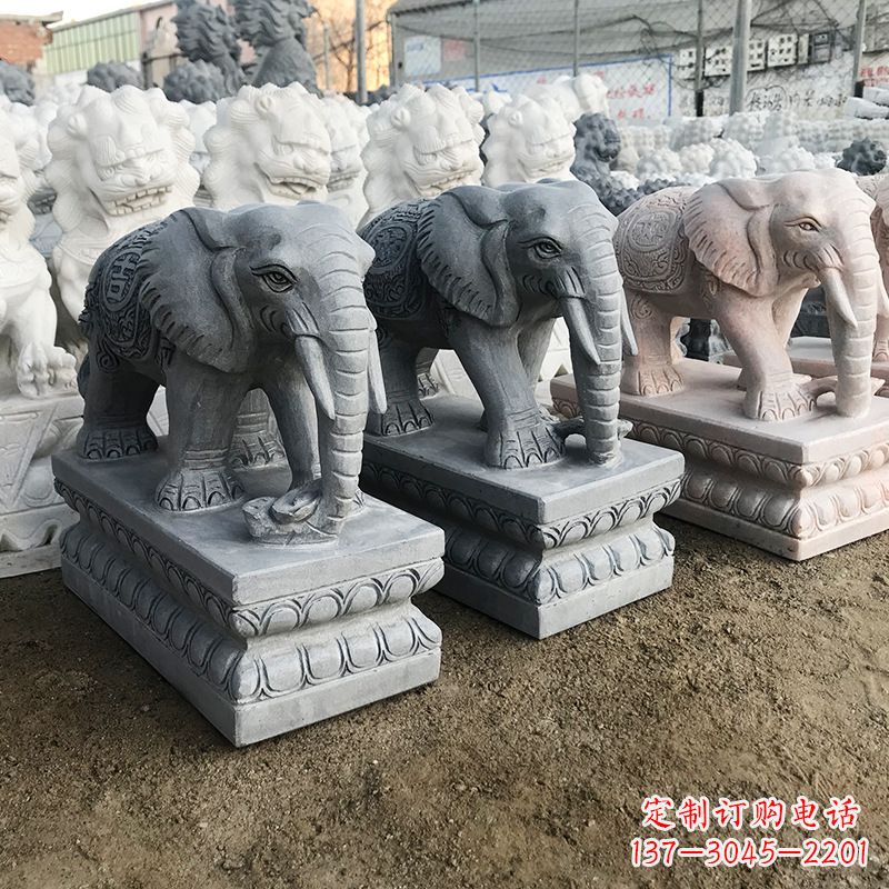 河南中领雕塑:精美大象雕塑
