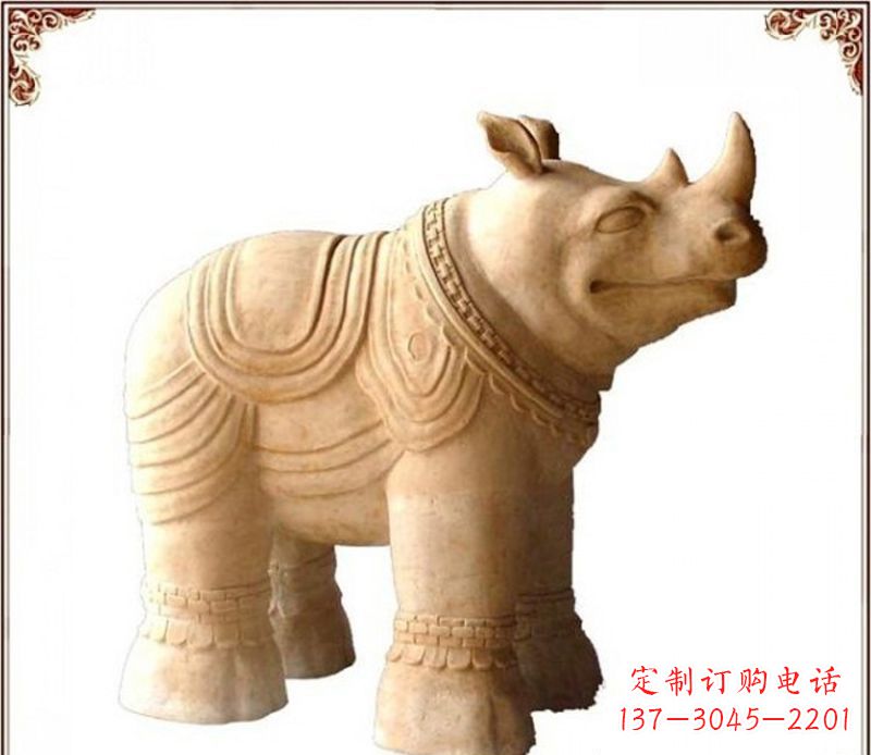 河南石雕大水牛公园动物摆件