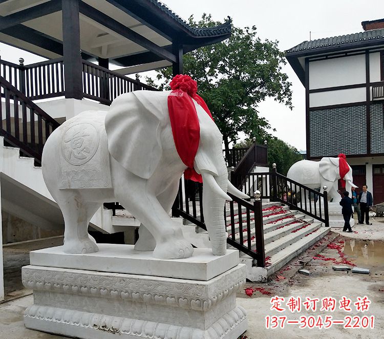 河南迎接观音祝福的精美大象观音栏杆