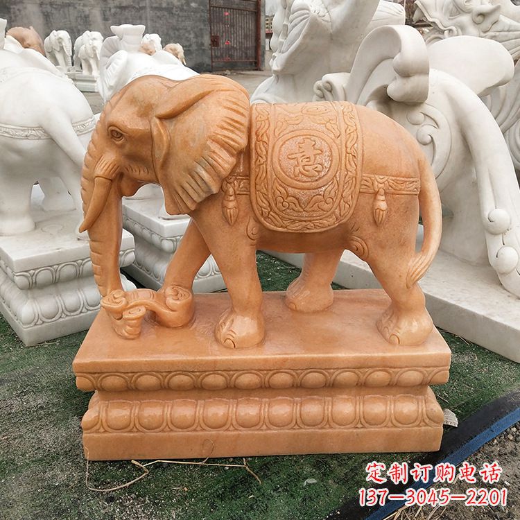 河南立柱大象雕塑,集美观和实用于一体