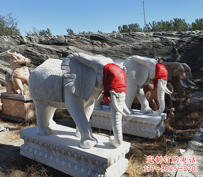 河南石雕大象别墅,集象美于一体
