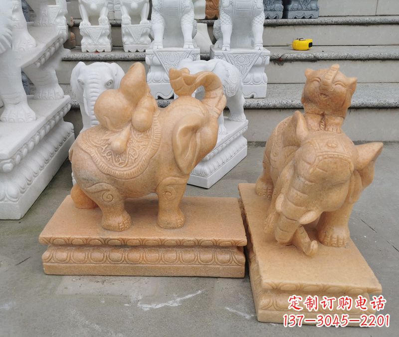 河南完美还原静谧大象雕塑