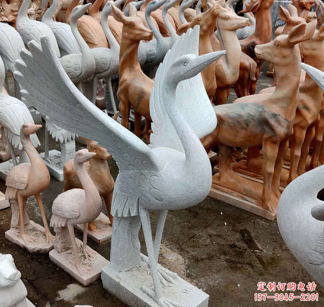 河南丹顶鹤雕塑,令您汲取自然之美