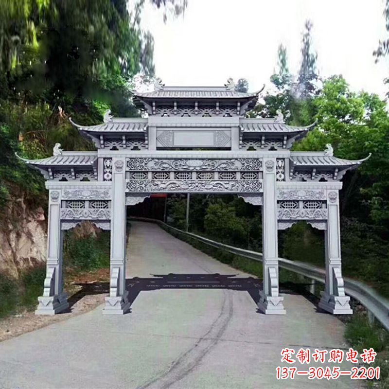河南艺术品般的牌楼雕塑