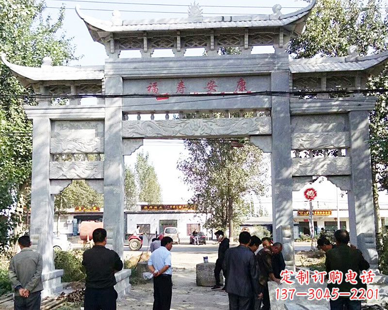 河南中领雕塑:专业制作精美的牌坊雕塑