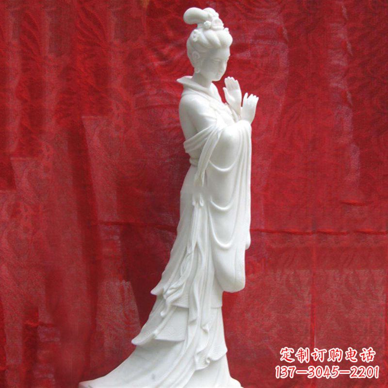 河南精美无双的汉白玉貂蝉雕塑