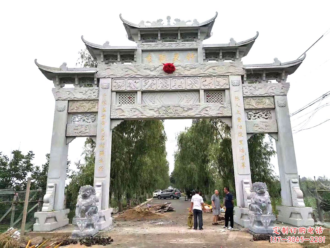 河南石雕雕刻牌坊:精美雕塑定制服务