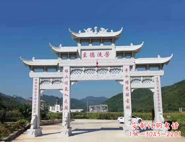 河南匠心制作,精致牌坊雕塑