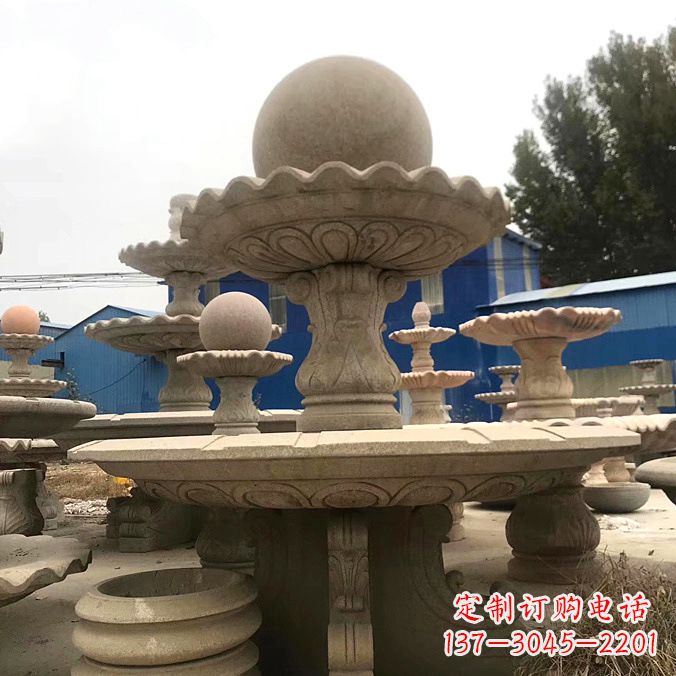 河南拥有祥和之美的玉石风水球雕塑