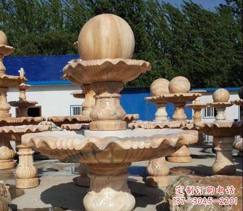 河南石雕风水球景观雕塑