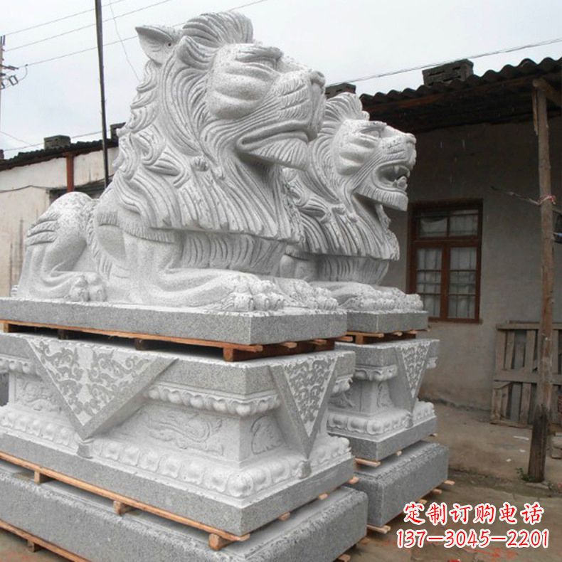 河南港币狮子雕塑,华丽展现华夏气势