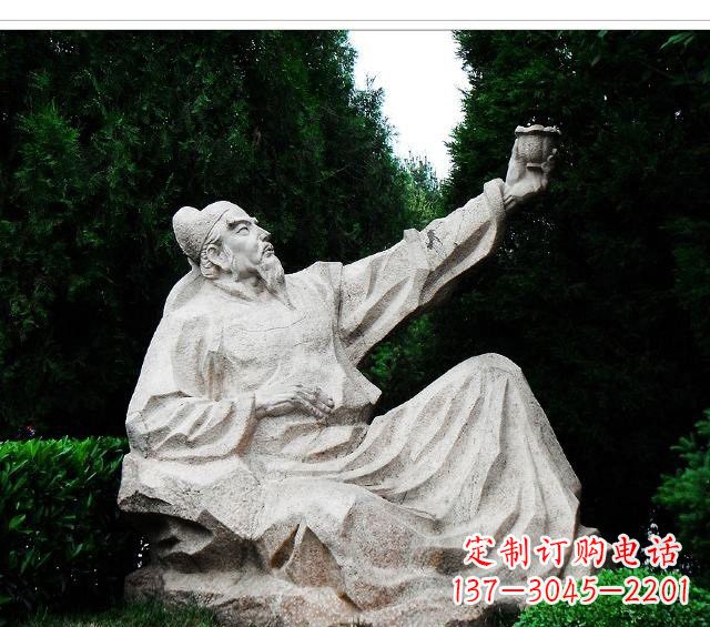 河南百花齐放的李白雕塑