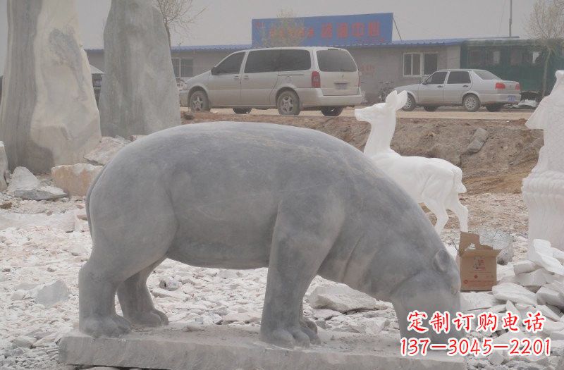 河南石雕河马