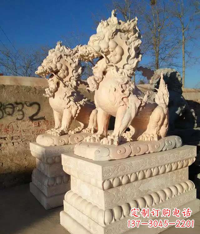 河南完美的石雕-麒麟雕塑