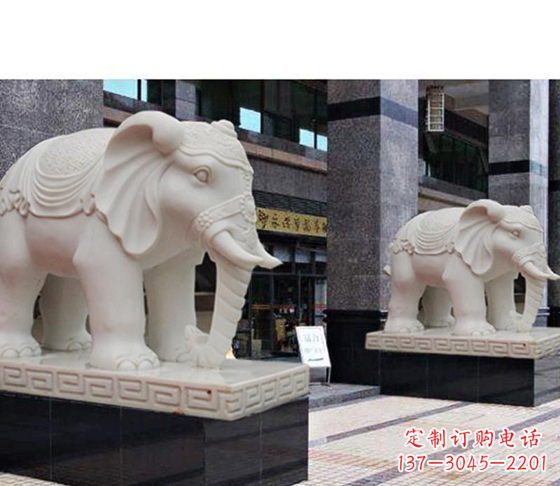 河南最佳选择——石雕酒店大象雕塑