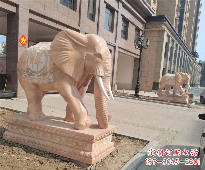 河南石雕卷鼻大象