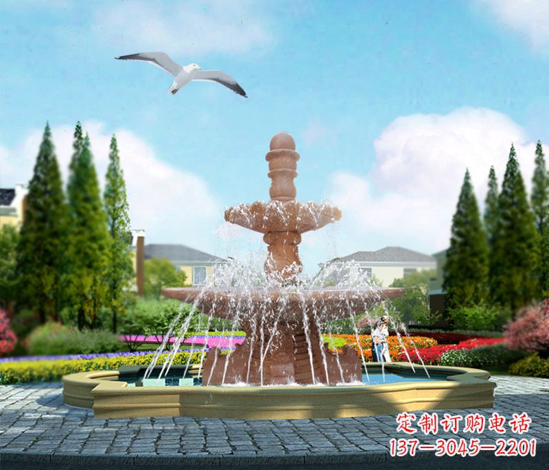 河南石雕流水招财喷泉