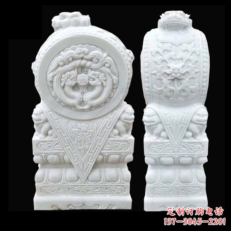 河南中领雕塑精心打造的石雕门墩雕塑,采用优质…