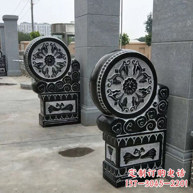河南中领雕塑自主设计专业制作石雕门墩狮子,专…