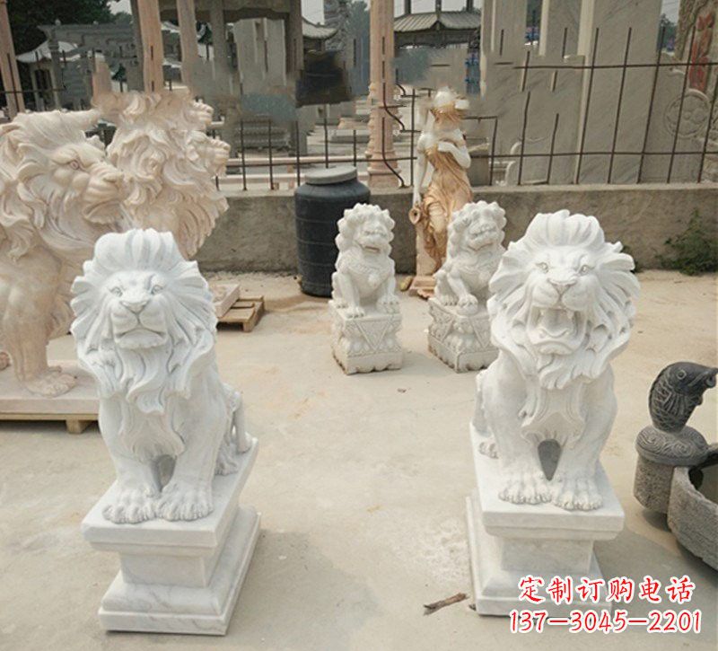 河南传承欧式历史的狮子雕塑