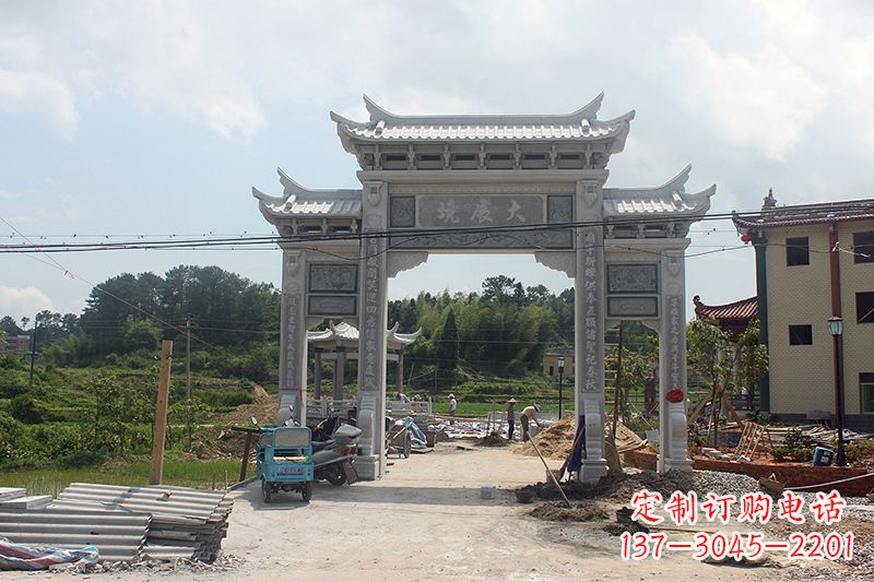 河南中领雕塑:牌坊浮雕墙仿古雕塑工艺