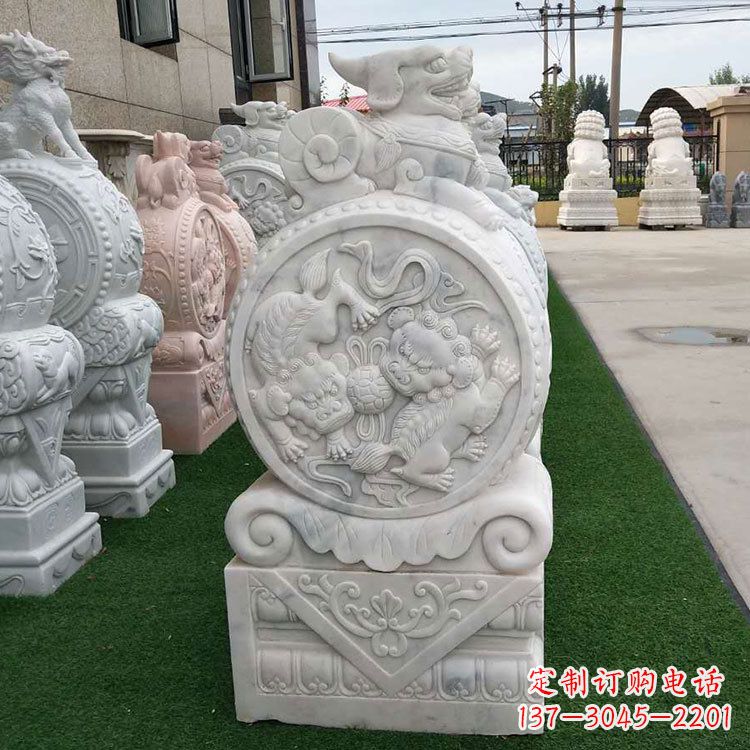 河南石雕牌坊抱鼓石,有艺术气息的雕塑定制