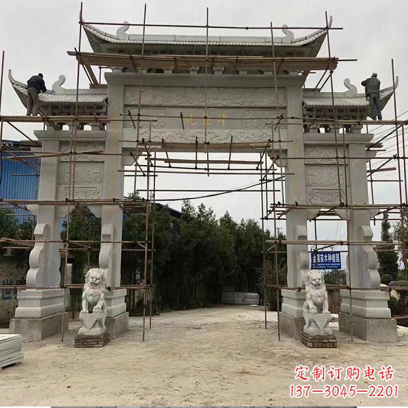 河南领雕为您定制优雅牌坊雕塑