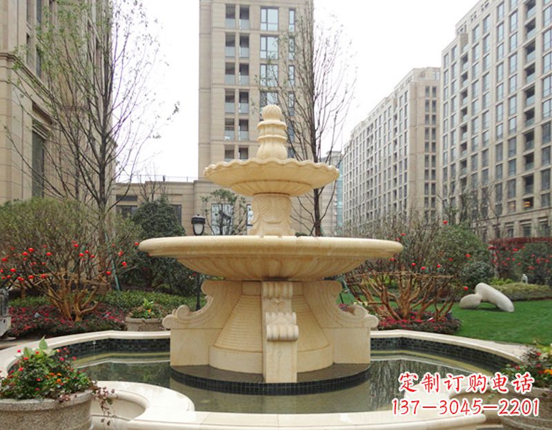 河南美轮美奂的喷泉雕塑