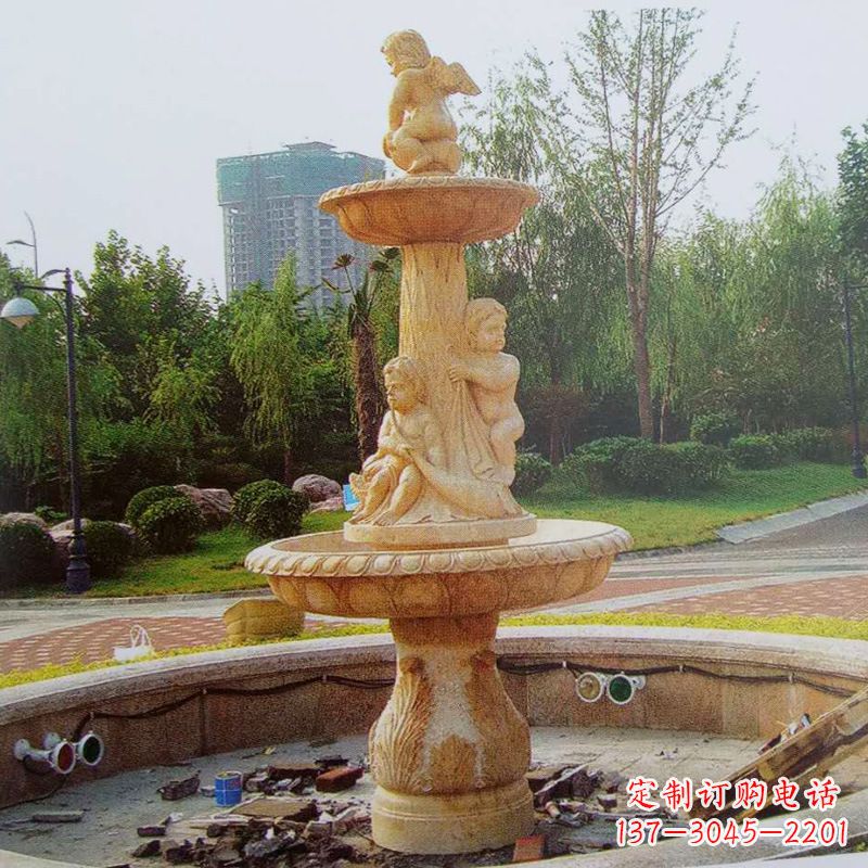 河南石雕喷泉龙头——美观优雅的水景定制