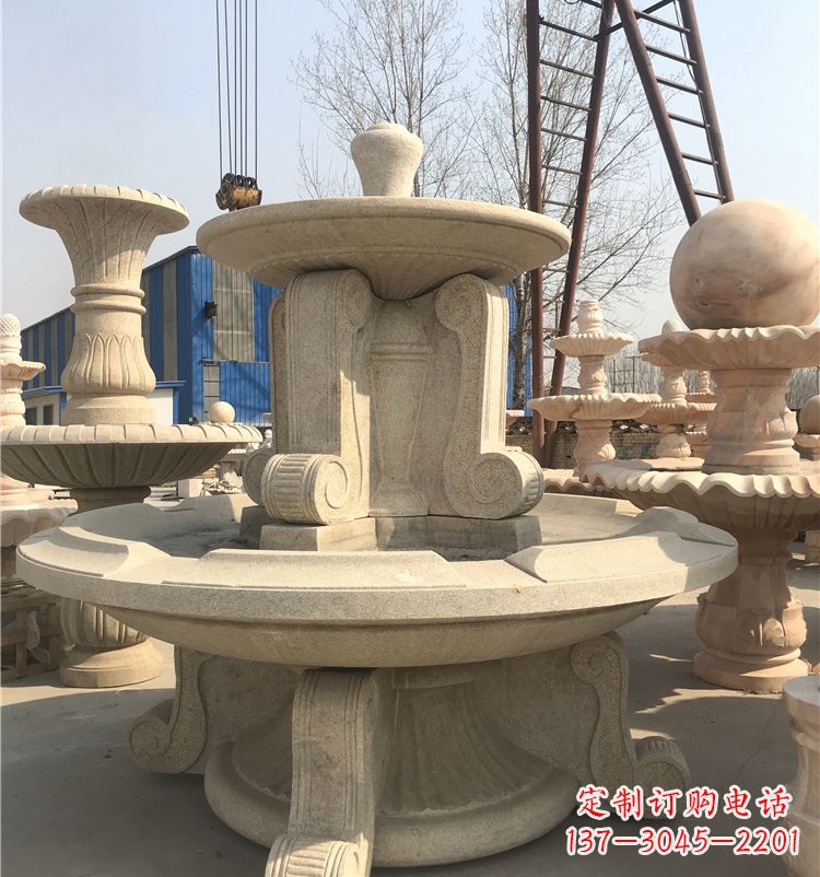 河南石雕喷泉池:定制精美的雕塑水池