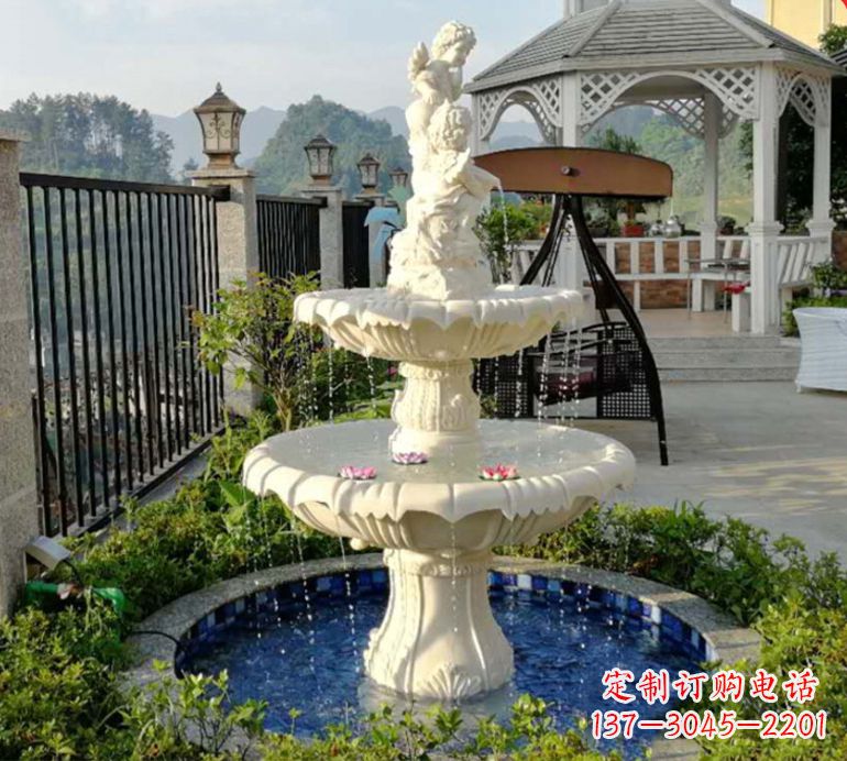 河南石雕喷泉水池-精致定制