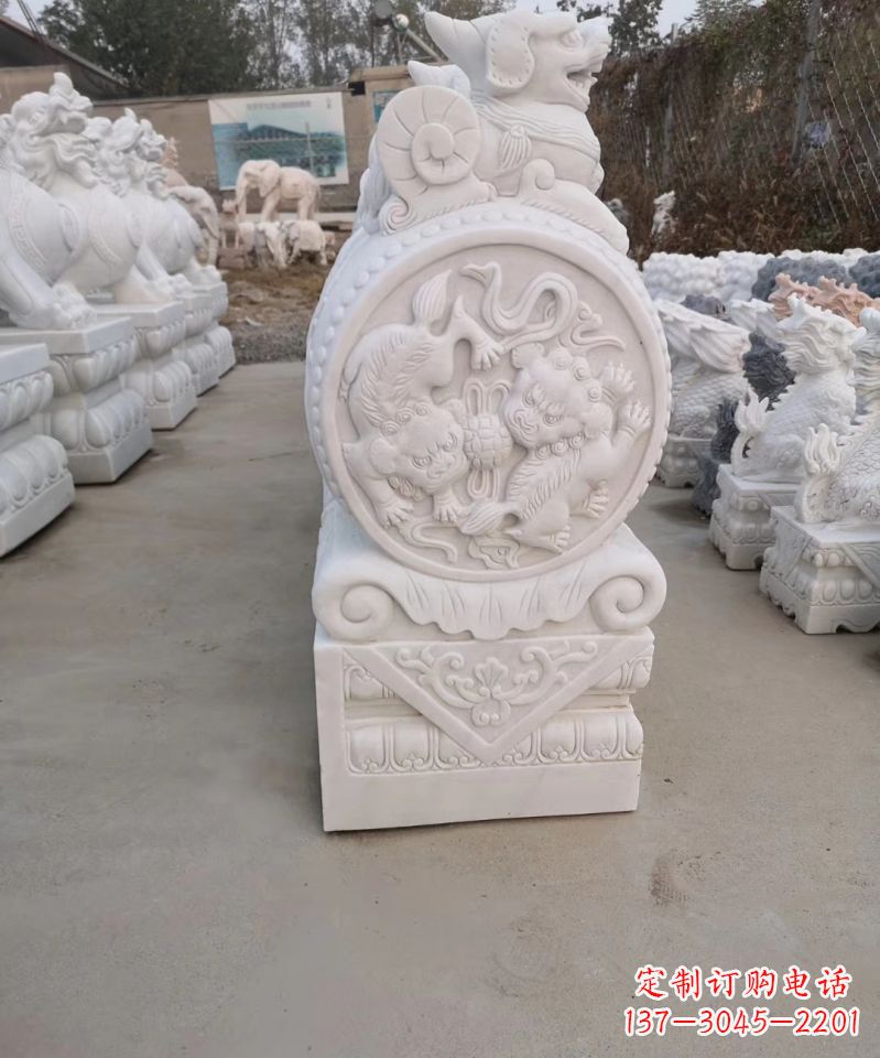 河南高级雕塑定制-门墩雕塑