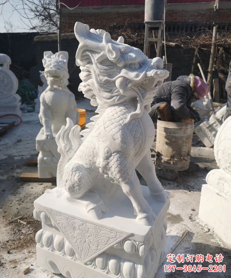 河南正宗古典麒麟神兽招财动物雕塑