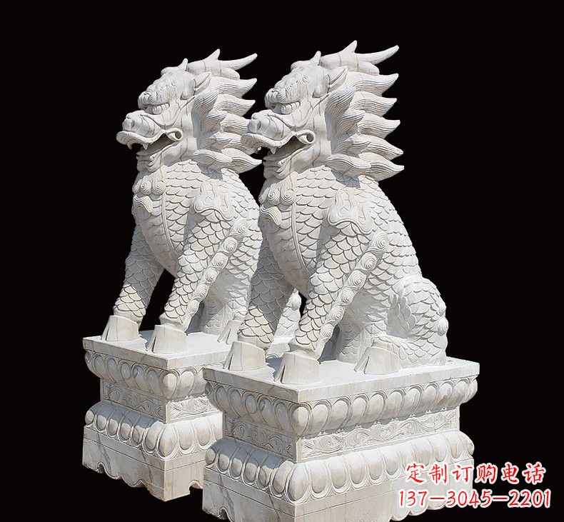 河南中领雕塑推出麒麟雕塑一对