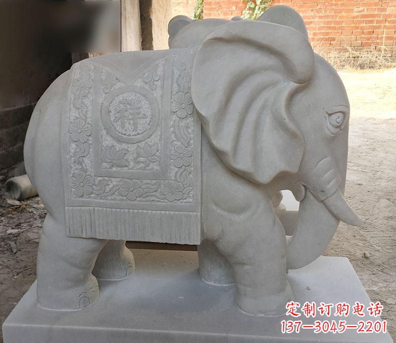 河南石雕企业招财大象