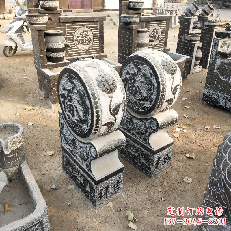 河南石雕青石门墩雕塑