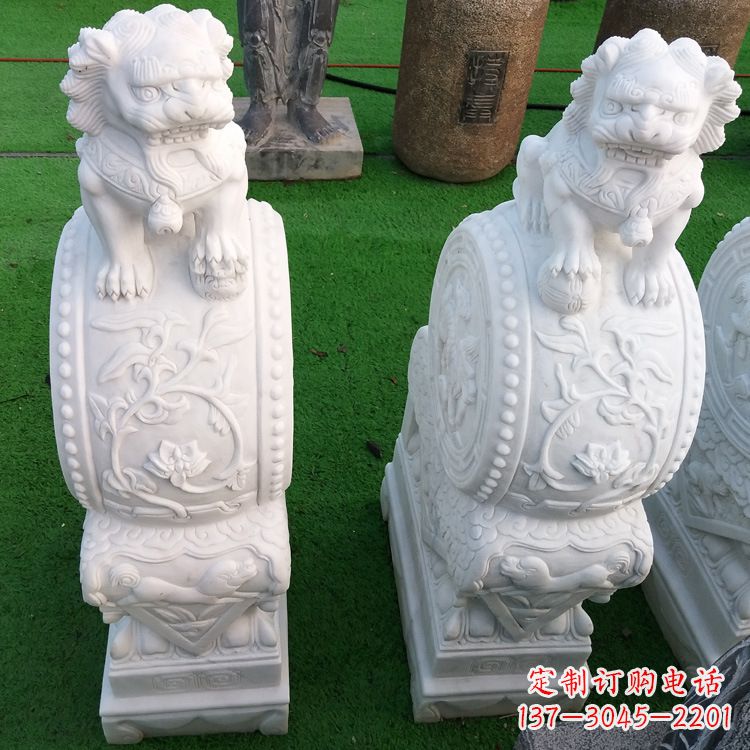 河南石雕青石貔貅门墩雕塑