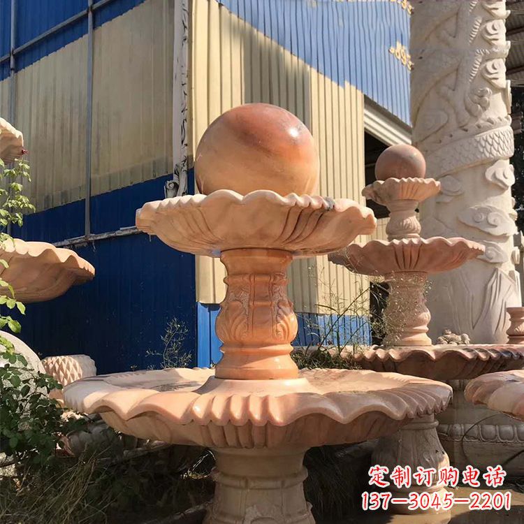 河南石雕五福临门风水球