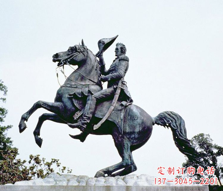 河南石雕西方骑马人物雕塑