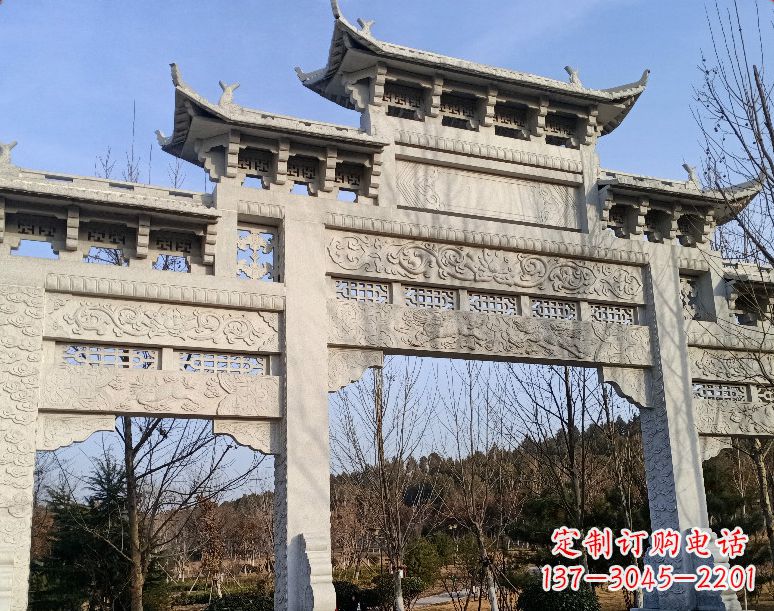 河南石雕乡村牌坊