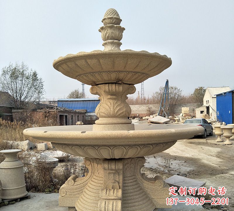 河南石雕小鱼喷泉