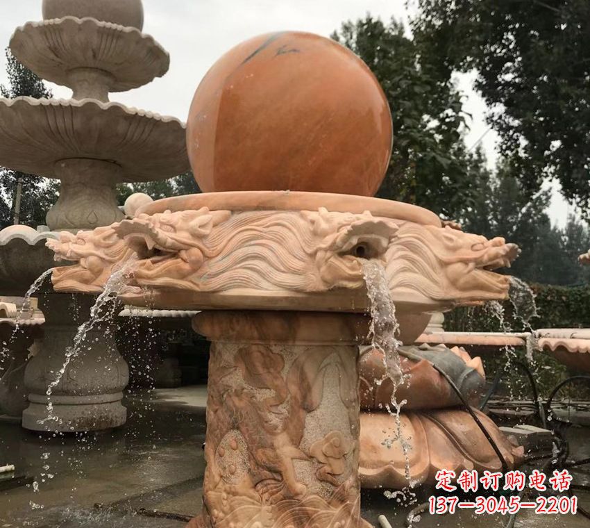 河南石雕自然流水喷泉