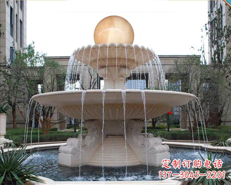 河南石墩喷泉石雕