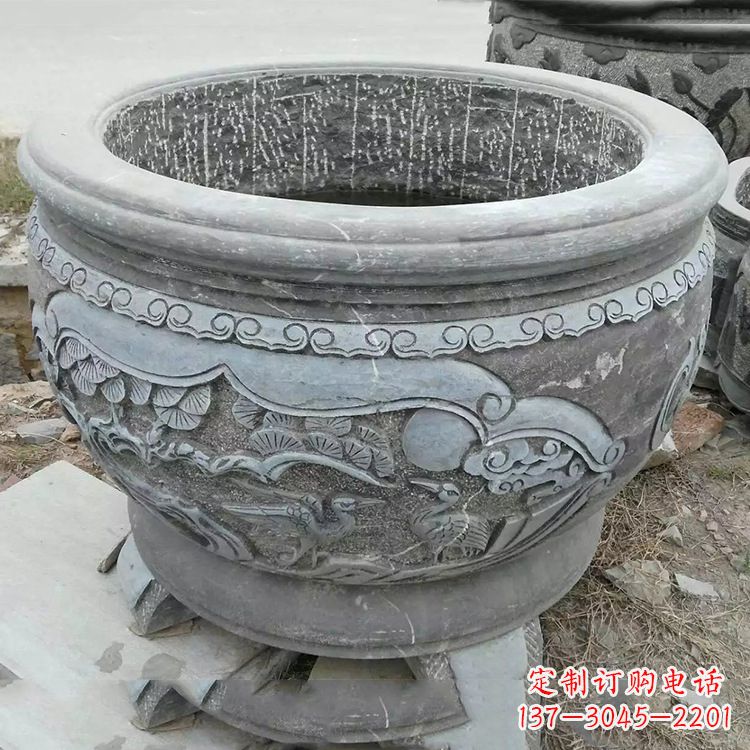 河南石刻园林鱼缸