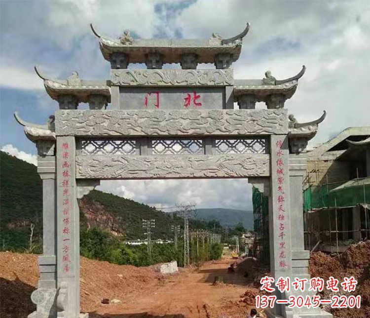 河南石牌坊单门牌坊石雕