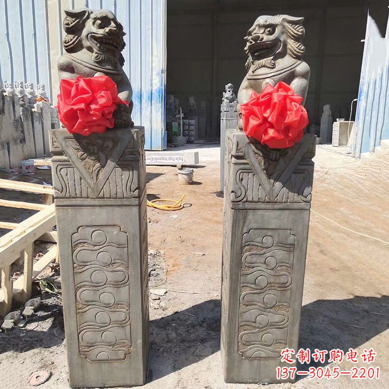 河南石狮子栓马桩