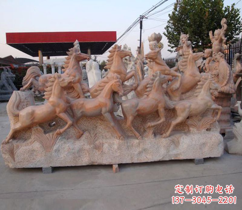 河南石头奔马雕塑