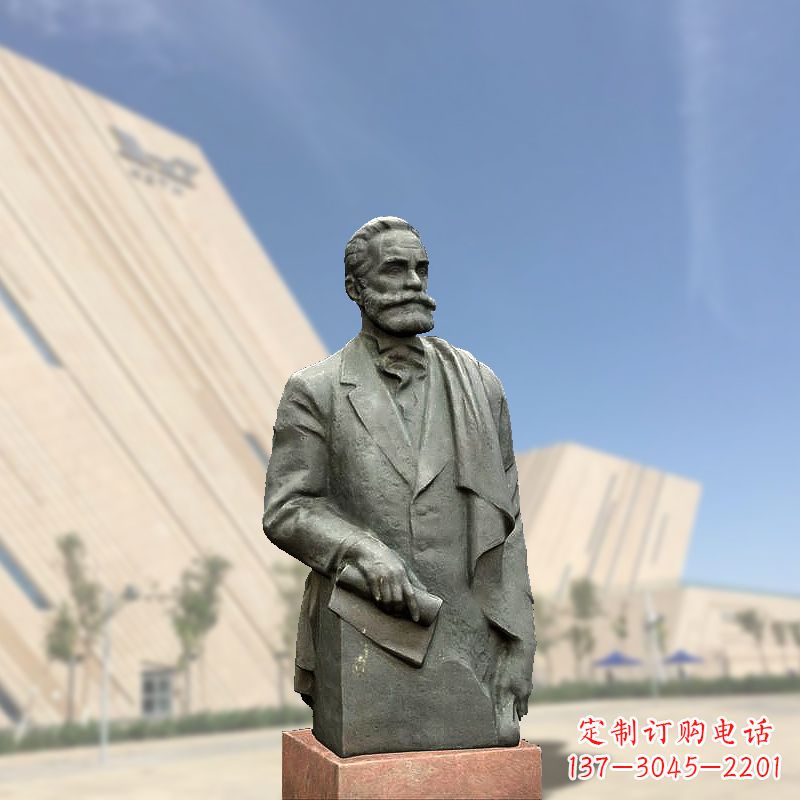 河南世界名人“黄色炸药”的发明者诺贝尔半身像雕塑