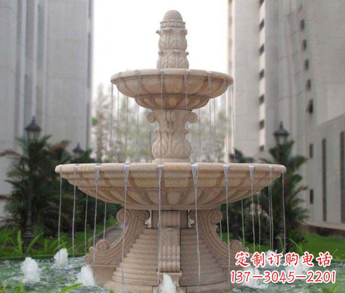 河南双层喷泉小区石雕