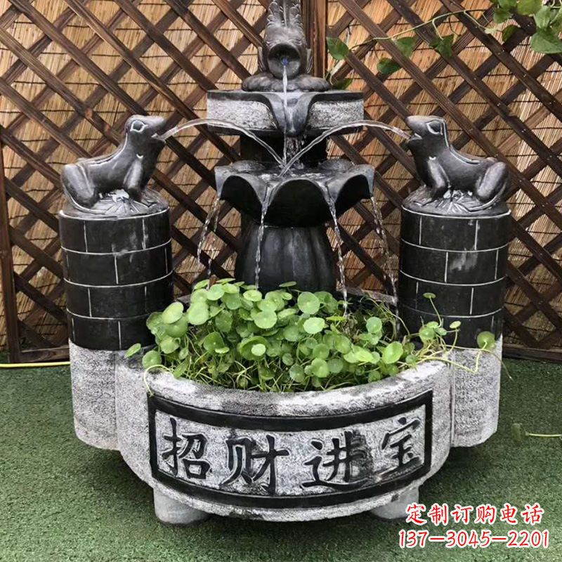 河南双层喷泉石雕